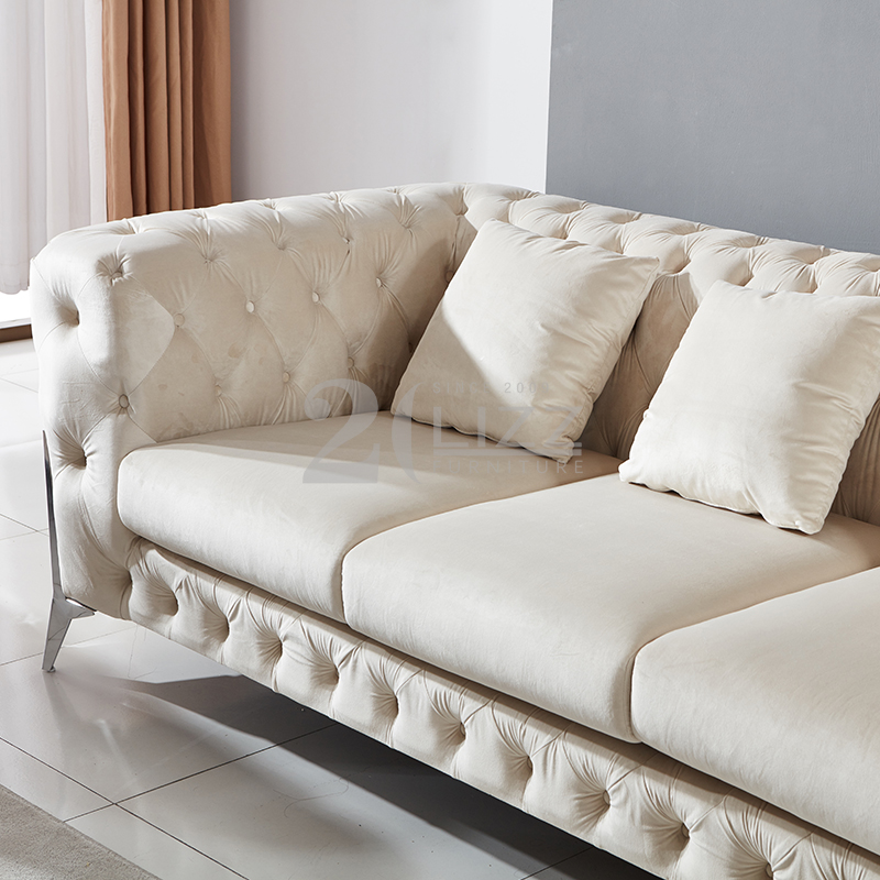 Elegante divano in tessuto di velluto di fascia alta