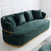 Bellissimo divano da soggiorno verde enorme