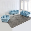 Divano moderno ed elegante in tessuto peluche