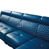 Comodo divano da soggiorno a forma di L blu reale